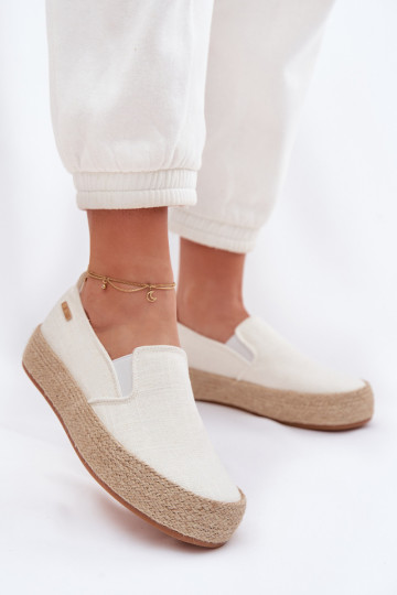 Espadrilles mit einer Plattform Big Star TT274090 elfenbeinfarbe 2