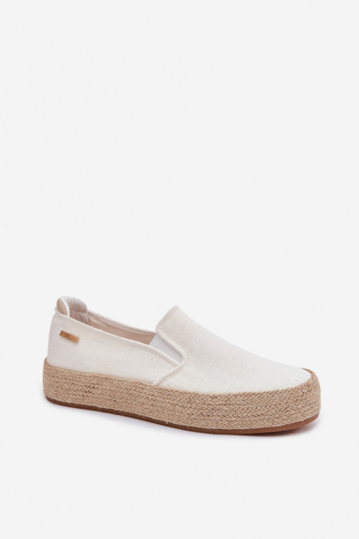 Espadrilles avec une plateforme Big Star TT274090 couleur ivoire