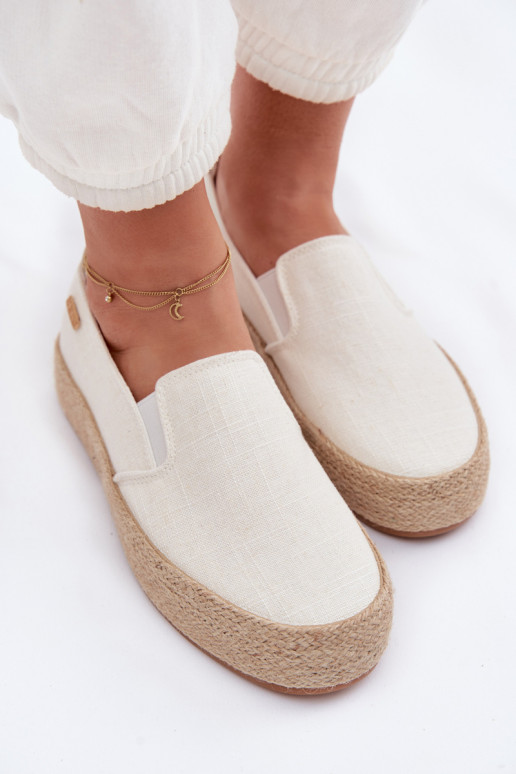 Espadrilles met platform Big Star TT274090 ivoor
