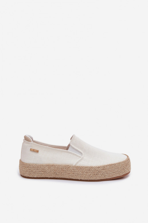 Espadrilles avec une plateforme Big Star TT274090 couleur ivoire
