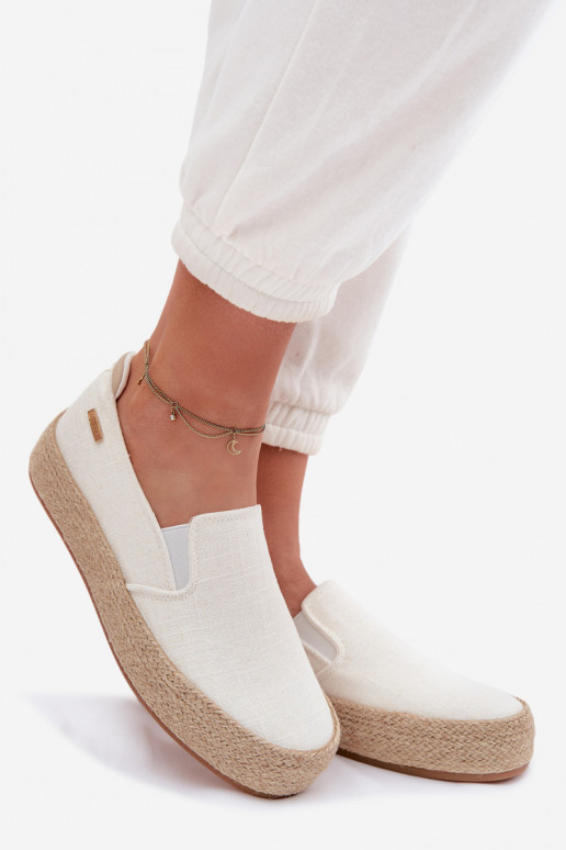 Espadrilles met platform Big Star TT274090 ivoor