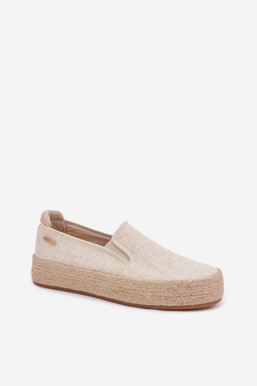 Espadrilles avec une plateforme Big Star TT274089 beige
