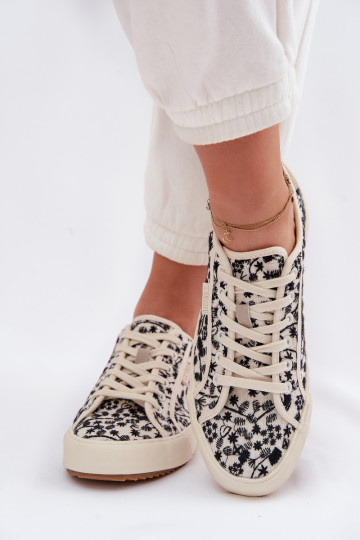 Dames sneakers Big Star TT274842 ivoorkleur 2