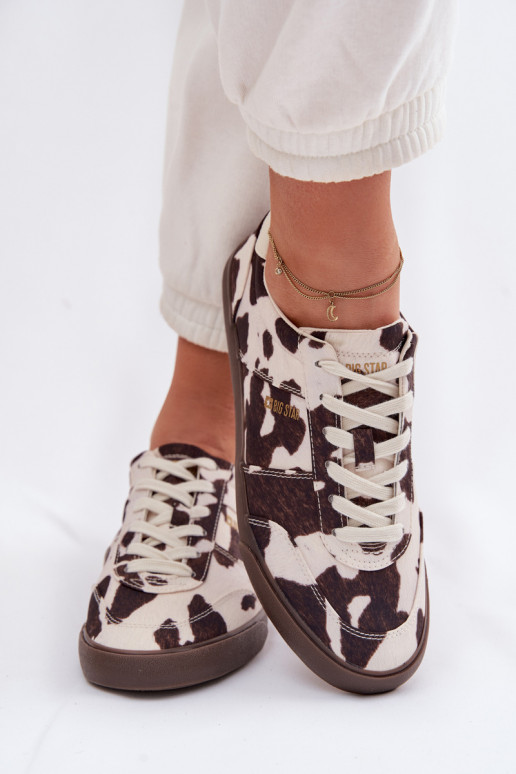 Sneakers model schoenen Dames IN Łaty Big Star TT274369 INit-bruine kleur