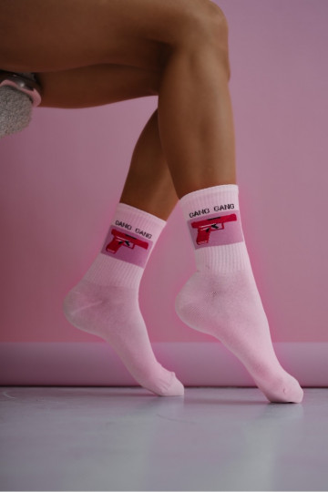 Socken Feminin GANG GANG pinke Farbe