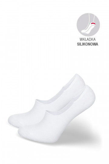 Chaussettes pour hommes Micropieds de page BaÀełniane couleur blanche