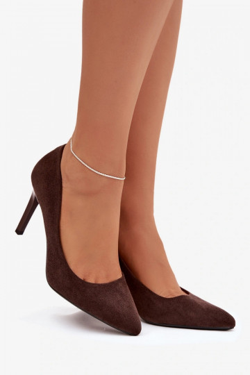 Sergio Leone 1339 schokoladenfarbene Schuhe aus Kunstwildleder