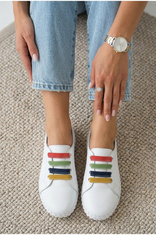 Peau chaussures Féminin Vinceza 95376 couleur blanche