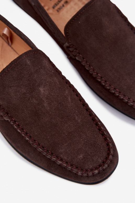 Mocassins voor mannenOpturalnego van suèdeu Big Star TT174202 CzekoladoIne