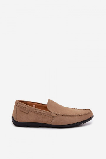 Mocassins pour hommes en suède naturel Big Star TT174201 couleur sable 2