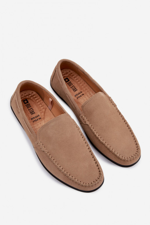 Mocassins pour hommesActivéturalnego en daimu Big Star TT174201 beige