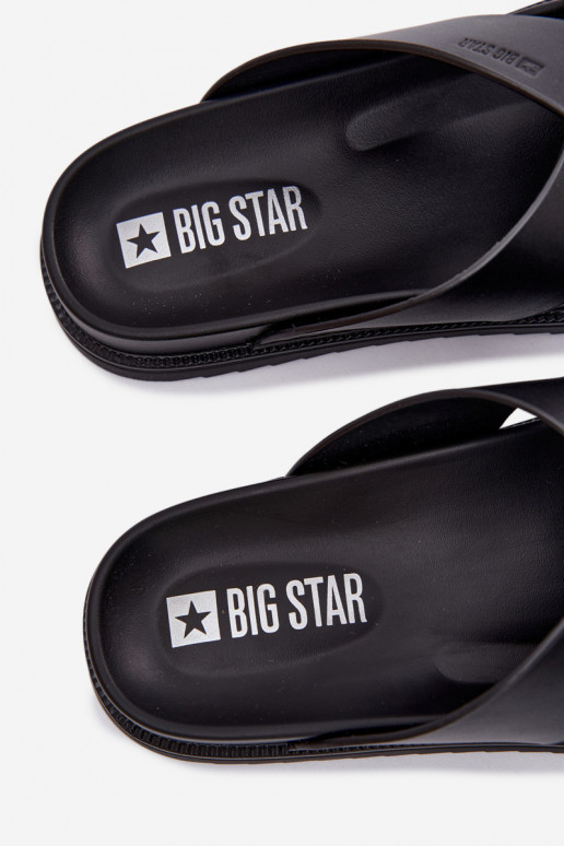 Lederhausschuhe für Männer Big Star TT174217 schZuarze Farbe