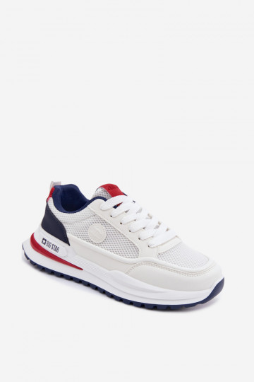 Sportschoenen voor mannen Big Star TT174315 Hi-Poly System witte kleur