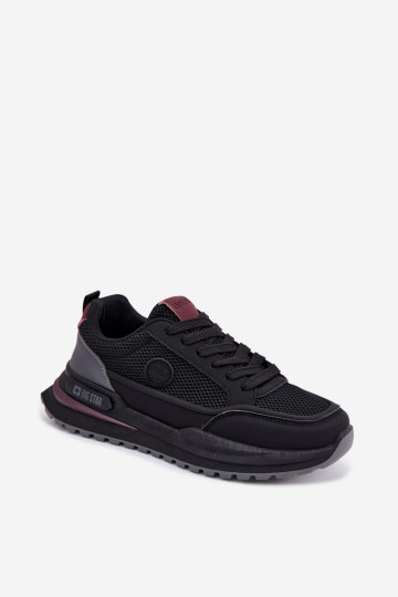 Sportschoenen voor mannen Big Star TT174317 Hi-Poly System zwarte kleur