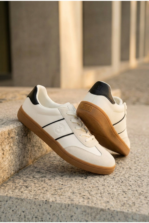 Chaussures modèle baskets pour hommes Big Star TT174128 couleur blanche