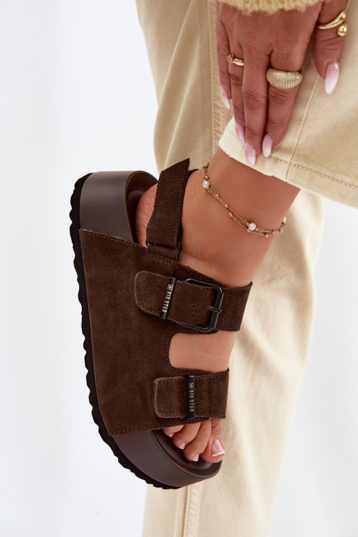 INildledersandalen mit einer Plattform Big Star TT274236 CzekoladoZue