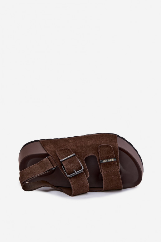 Sandales en daim avec une plateforme Big Star TT274236 CzekoladoÀe