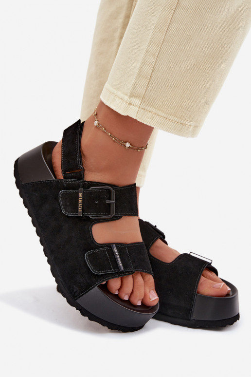 Sandalen van suède met platform Big Star TT274237 zInart