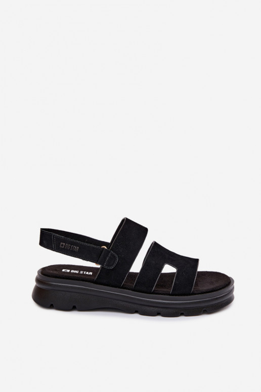 Sandales pour femmes en daim Big Star TT274484 couleur noire