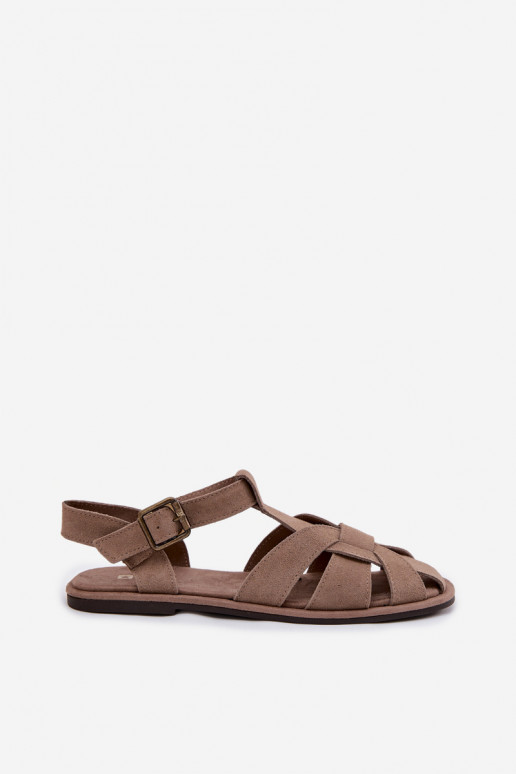 Sandalen voor damesOpturalnego van suèdeu Big Star TT274250 beige