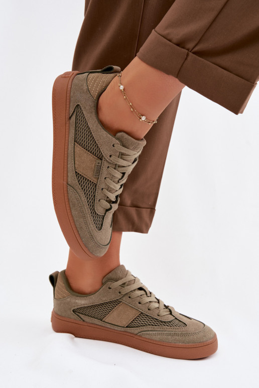 Sneakers Stilvollllschuhe Feminin Big Star TT274761 Khaki-Farbe