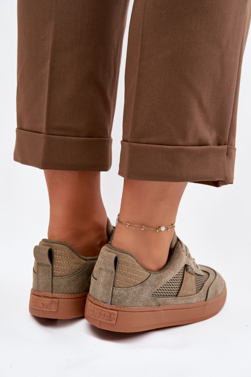 Chaussures modèle baskets Féminin Big Star TT274761 couleur kaki