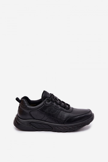 Heren sneakers van kunstleer zwarte kleur Torven 2
