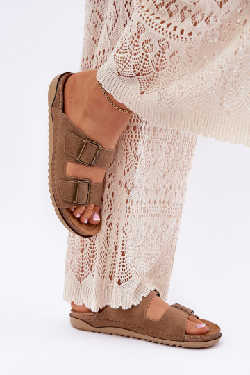 Pantoufles pour femmes Inblu préventif AA000068 marron