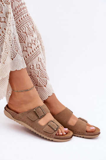 Pantoufles pour femmes Inblu préventif AA000068 marron 2