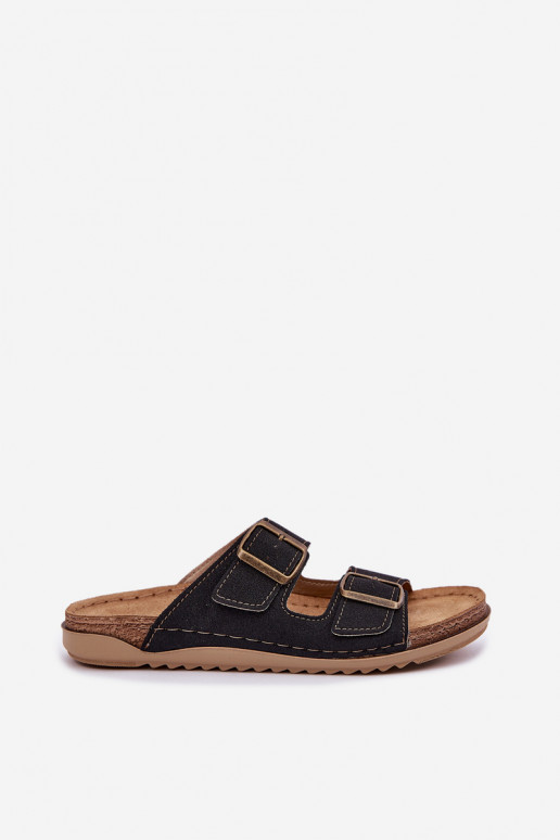 Pantoufles pour femmes Inblu préventif AA000068 couleur noire