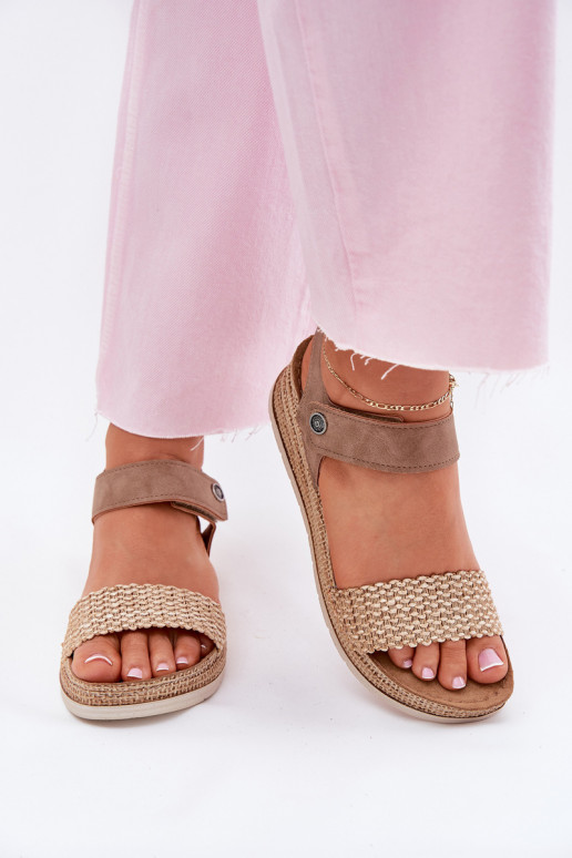 Damensandalen mit einer Plattform Inblu RV000014 Beige