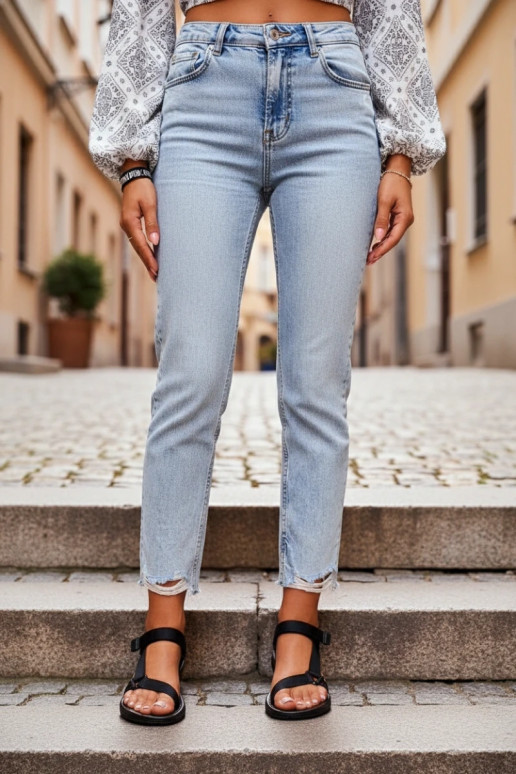Sandales pour femmes de style sportif avec fermetures adhésives de couleur noir Vilari