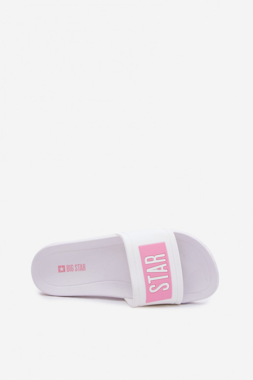 Féminin Chaussons Big Star TT274A005 Blanc-couleur rose