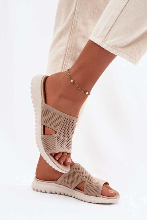 Pantoufles pour femmes Sergio Leone KL064 beige