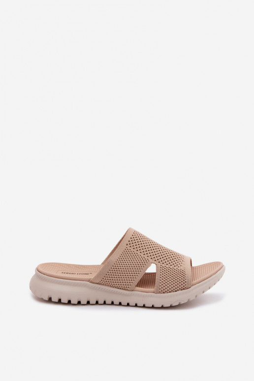 Pantoufles pour femmes Sergio Leone KL064 beige