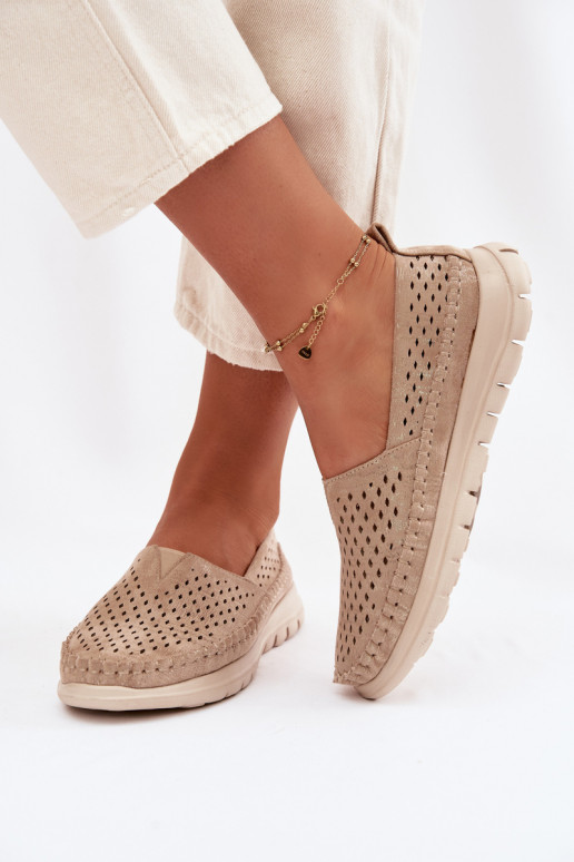 met elementen van opengeInerkt Eenvoudig dames mocassins Sergio Leone MK099H gouden kleur