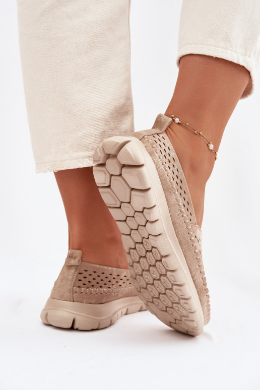 met elementen van opengeInerkt Eenvoudig dames mocassins Sergio Leone MK099H gouden kleur