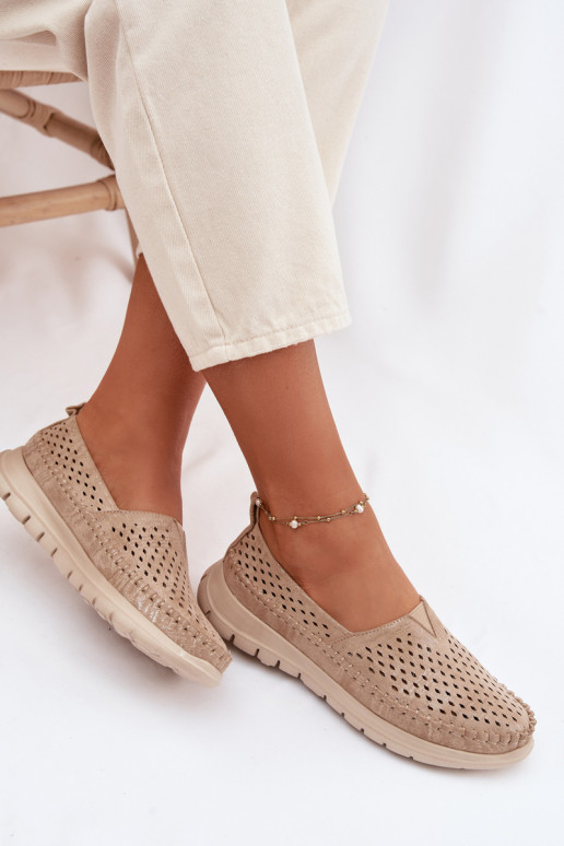 met elementen van opengeInerkt Eenvoudig dames mocassins Sergio Leone MK099H gouden kleur