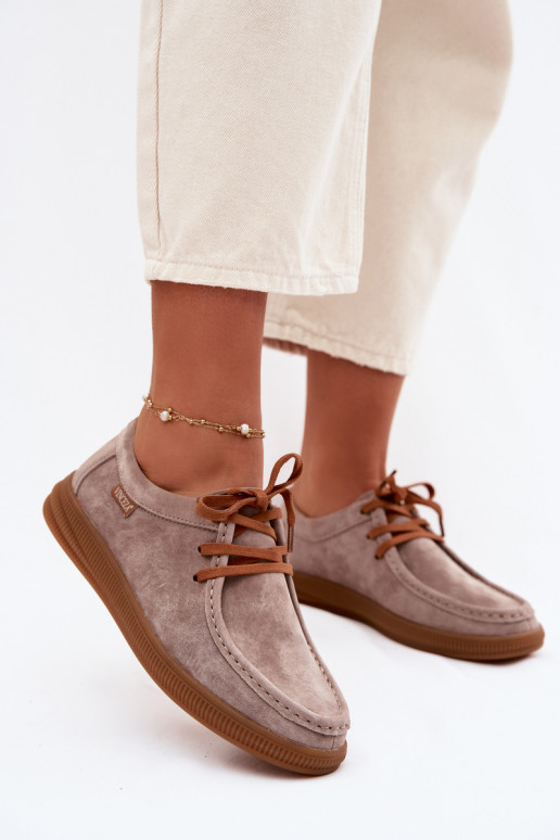 schoenenOpturalnego van suèdeu Vinceza 95391 beige