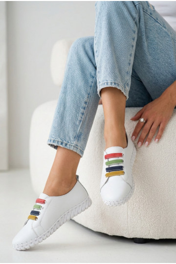 Chaussures en cuir blanches pour femmes