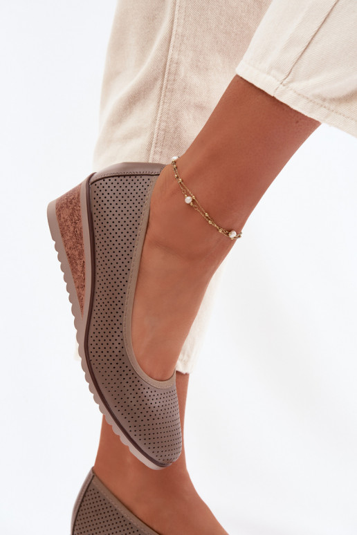 schoenen Dames met platform Vinceza 58629 beige