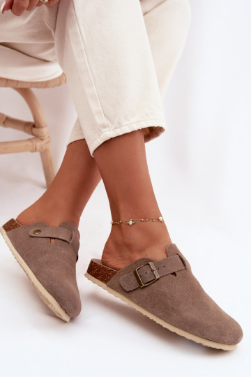 Pantoufles pour femmes SabotsActivéturalnego en daimu Vinceza 101332 beige