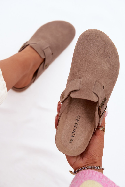 Damenhausschuhe VerstopfungenErmöglichtturalnego aus INildlederu Vinceza 101332 Beige