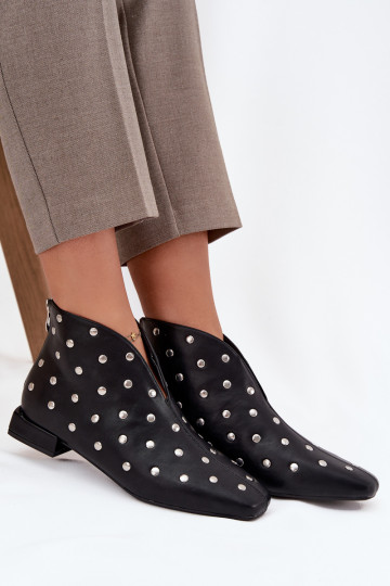 Bottes pour femmes Activé Subtilm Obcasie Ze couleur argentm Zdobieniem couleur noire Rosalind