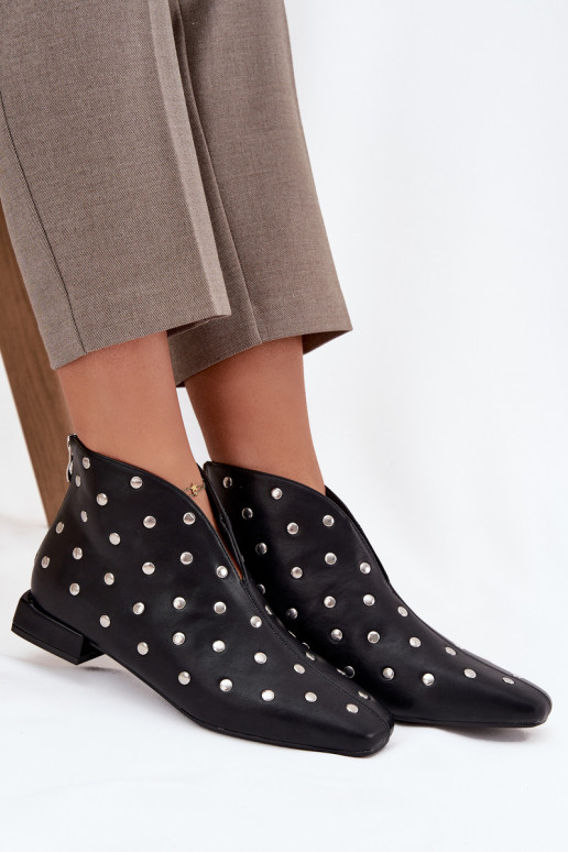 Dameslaarzen Op Delicaatm Obcasie Ze zilvere kleurm Zdobieniem zInart Rosalind