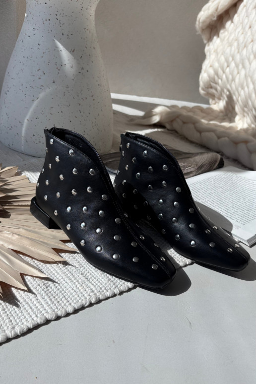 Bottes pour femmes Activé Subtilm Obcasie Ze couleur argentm Zdobieniem couleur noire Rosalind