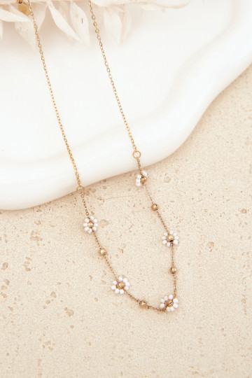 Nekloos Met bloemen Stal NierdzeInna gouden kleur