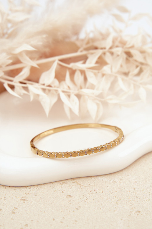 Ein Armband FemininKleinmund Zirkone Stal NierdzeZuna goldene Farbe