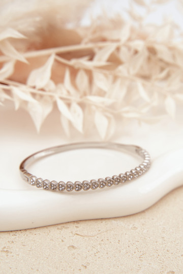Un bracelet FémininPetitmet des zircons Stal NierdzeÀna couleur argent 2