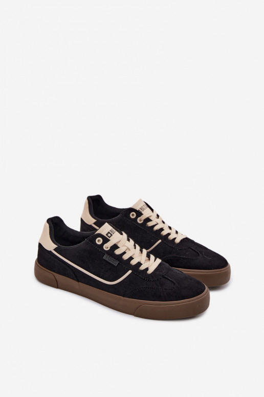 Chaussures modèle baskets pour hommes Big Star TT174090 couleur noire